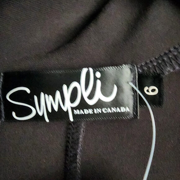 Simpli Brown Zip Up Long Jacket Size 6 - Picture 6 of 8